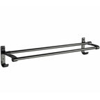 Suport din aluminiu pentru 2 prosoape + 2 cuiere, lungime 60 cm