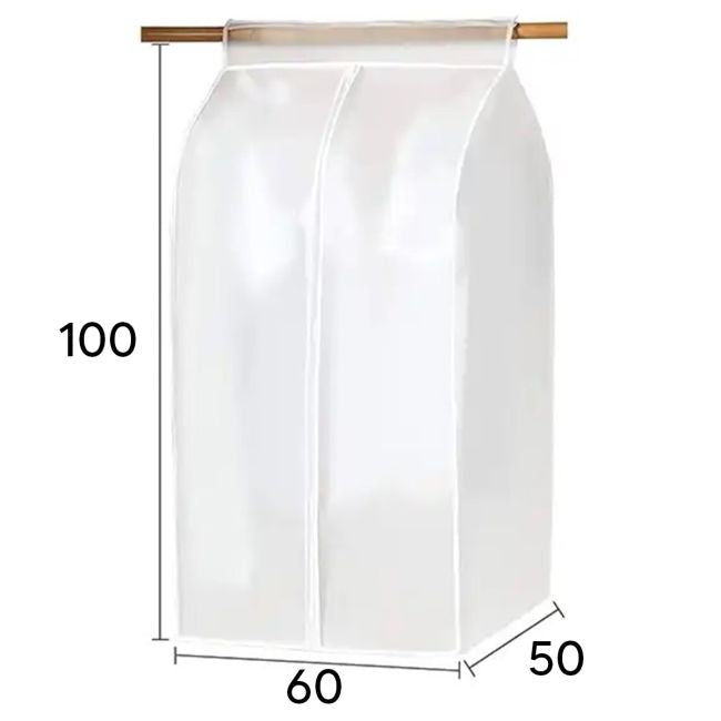 Organizator protectie haine, dimensiune 90 x 60 x 50 cm. culoare transparent, material textil