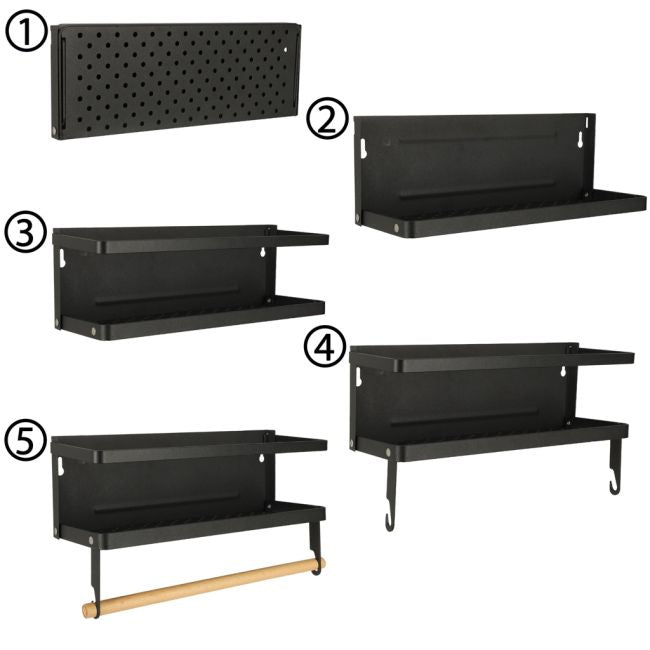 Raft magnetic de frigider 2in1, pentru condimente si prosop de bucatarie