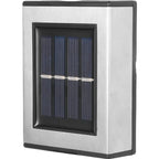 Aplica solara LED ABS/Policarbonat, rezistenta la apa IP65, pentru trepte, borduri, terasa, 1.2V, 600mah, 10 x 7.5 x 3 cm, lumina alb calda, negru