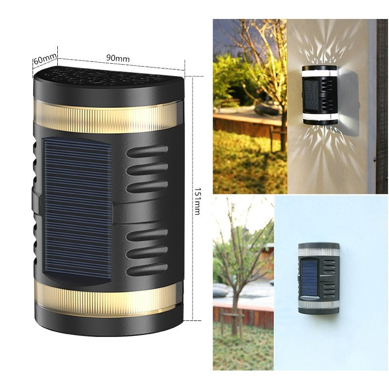 Lampa solara LED decorativa cu lumina bidirectionala, IP65, 1.2V, 600mah, 15.1 x 9 x 6 cm, material ABS, alb rece