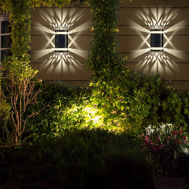 Lampa solara LED decorativa cu lumina bidirectionala, IP65, 1.2V, 600mah, 15.1 x 9 x 6 cm, material ABS, alb rece