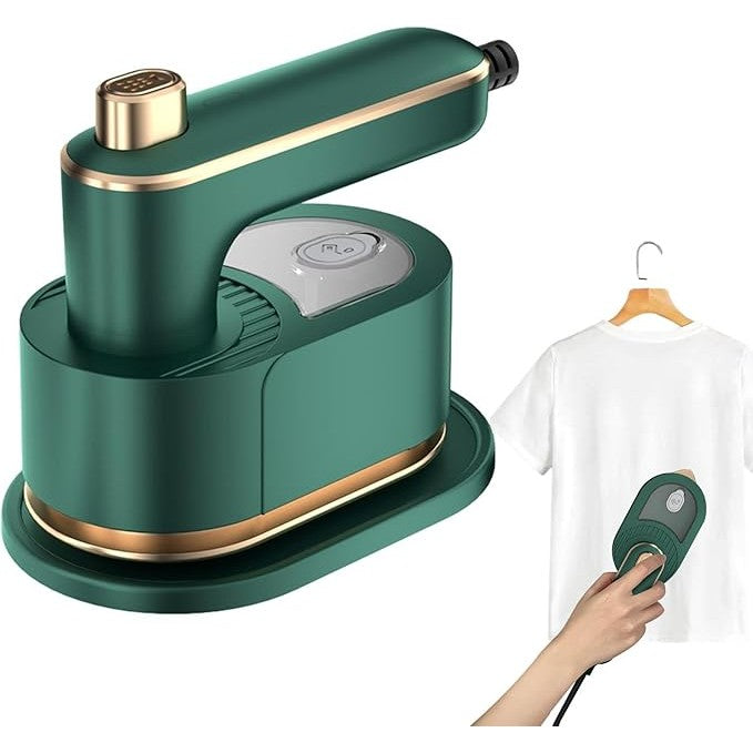 Mini Fier de Calcat, Pliabil si Portabil, Calcare Verticala/Orizonala, cu Abur, 50 ml, 40W, 10.5 x 12 cm, Verde