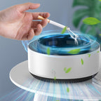 Scrumiera Multifunctionala cu Absorbtie, Incarcare USB, cu Purificator de Aer, Scrumiera cu Absorbtie Fum, 14,5 x 14 x 7,5 cm, Gri