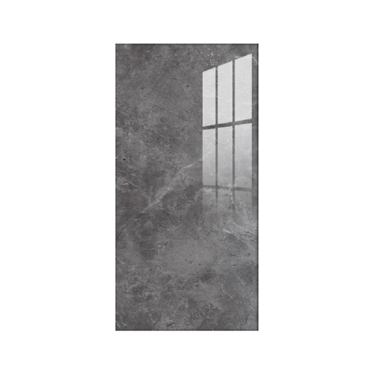 Set 10 Placi Tapet, 60 x 30 cm, Grosime 1.5 mm, din PVC, Model Imitatie de Marmura, Suprafata acoperita 1.8 mp, Gri Inchis