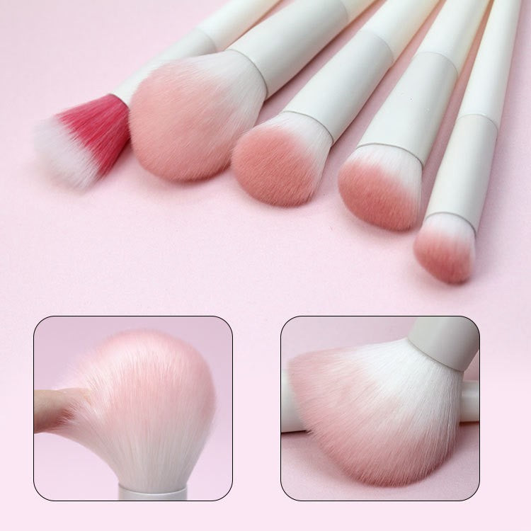 Set 14 Pensule de Machiaj cu Peri Moi, cu Suport pentru Depozitare, Bej