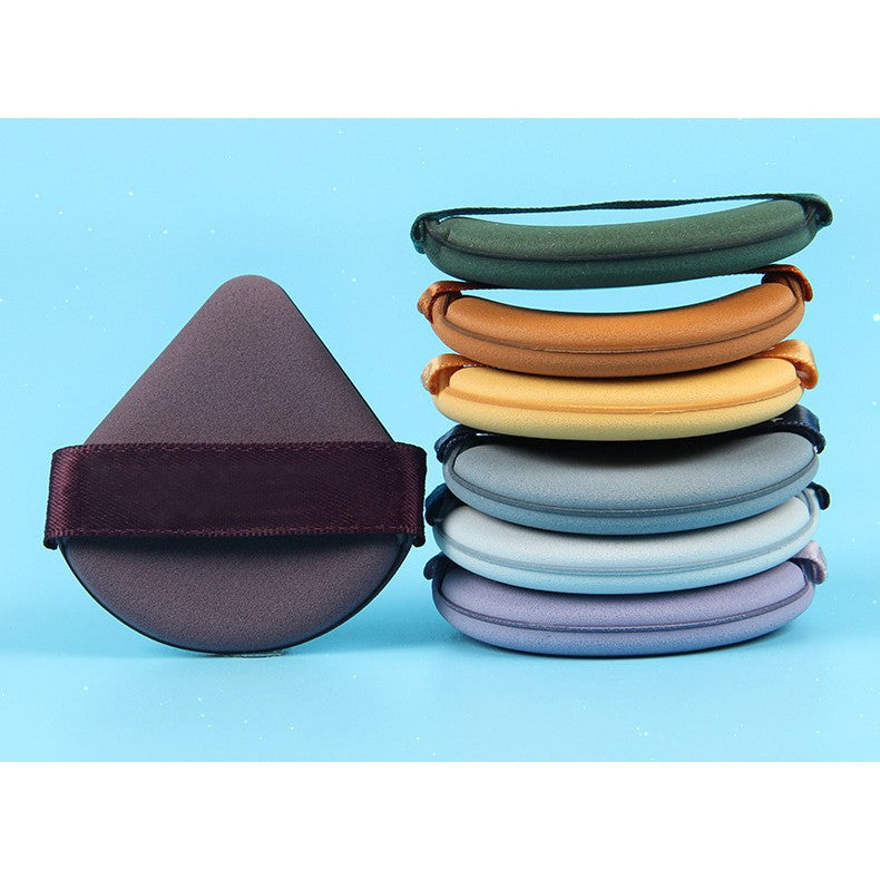 Set 7 Bureti de Machiaj Triunghi, Powder Puff, Multicolor