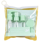 Set Recipiente pentru Cosmetice, 5 Piese, cu Gentuta, pentru Calatorii, Reutilizabile, Verde, Material Plastic, 40 ml, 10g